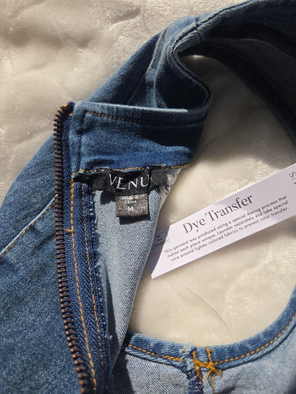 VENUS DENIM WAVE MAXI DRESS, SIZE M - Picture 8 of 8